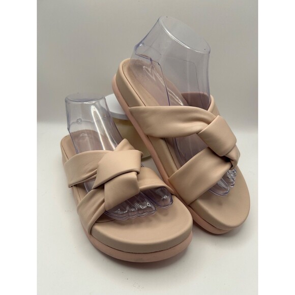 Donna Karan Pure Berke Women's Leather Slide Sandal Pink Size 8 KP 244365 - Picture 1 of 5